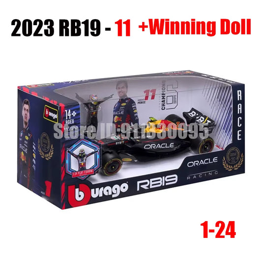 1:24 2024 Mclaren F1 Team+Winning Doll 4 # Lando Norris 81 # Oscar Piastri Paint Formula One Alloy Super Toy Car Model